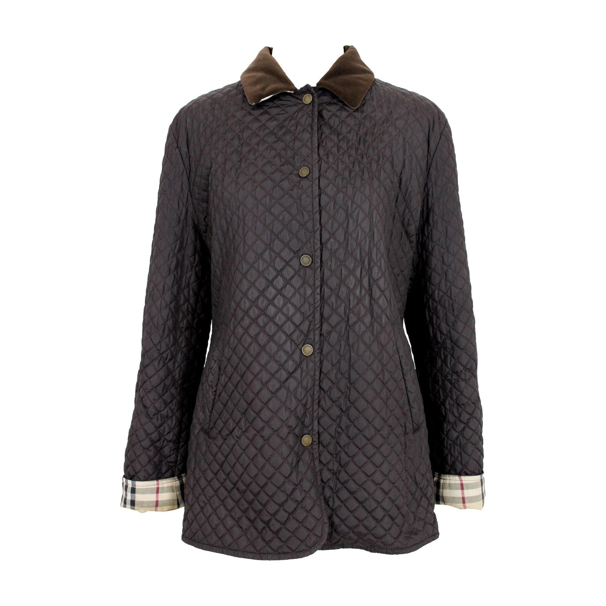 Byttehandel Trives Adept Burberry Brown Cotton Vintage Quilted Coat | Dedè Couture