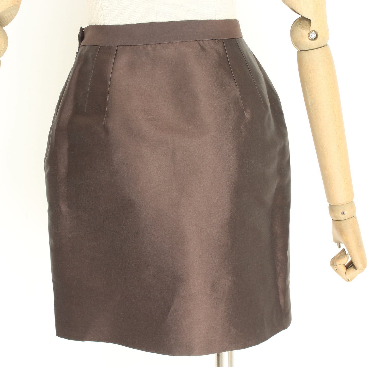 Dolce & Gabbana Brown Silk Elegant Skirt Suit 2000s