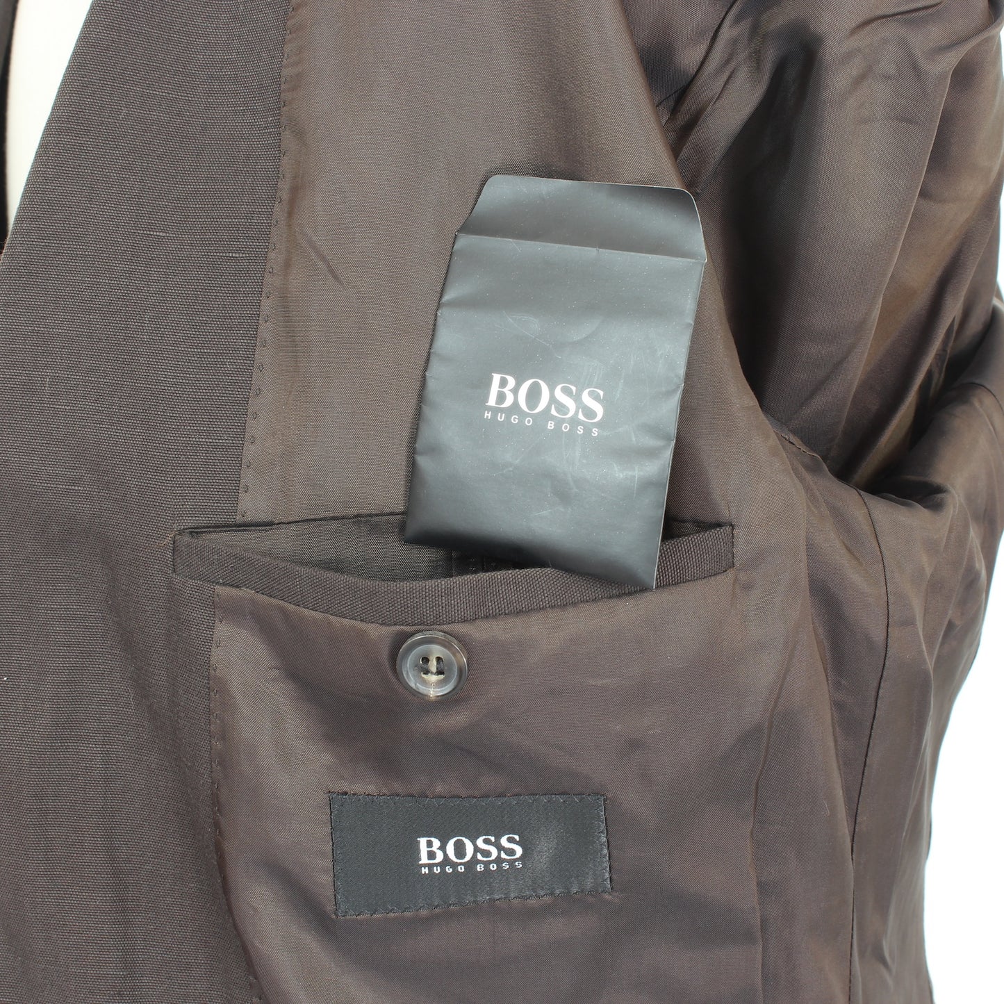 Hugo Boss Brown Cotton Classic Jacket 2000s
