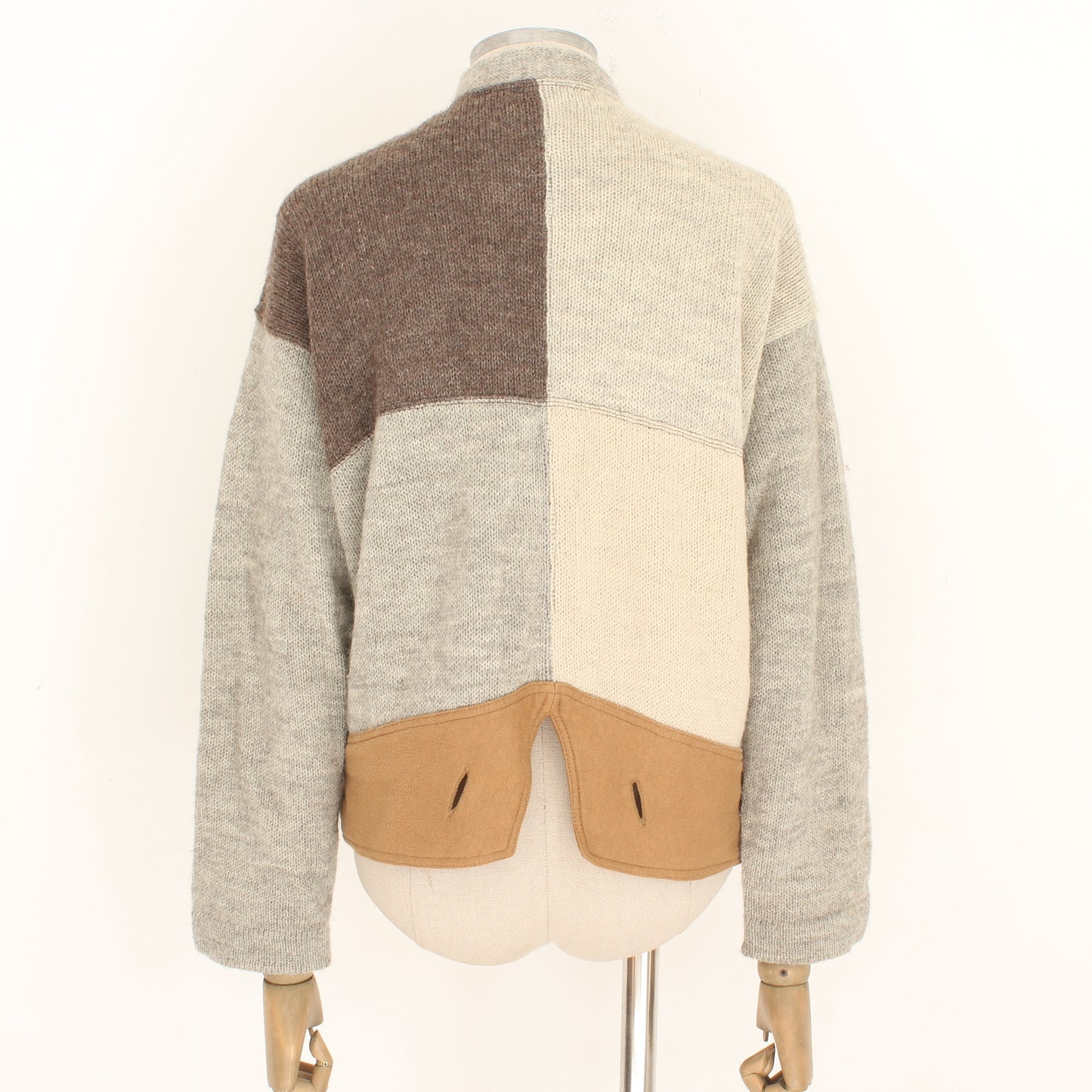 Jc de Castelbajac for Iceberg Beige Cardigan Sweater Vintage 80s