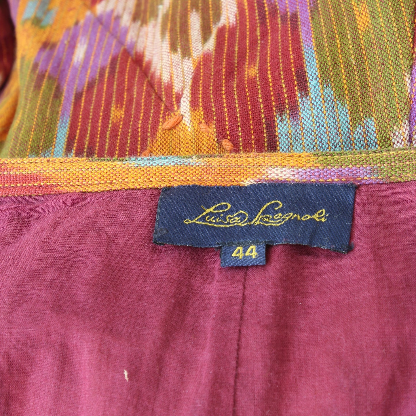 Luisa Spagnoli Orange Embroidered Long Skirt Vintage