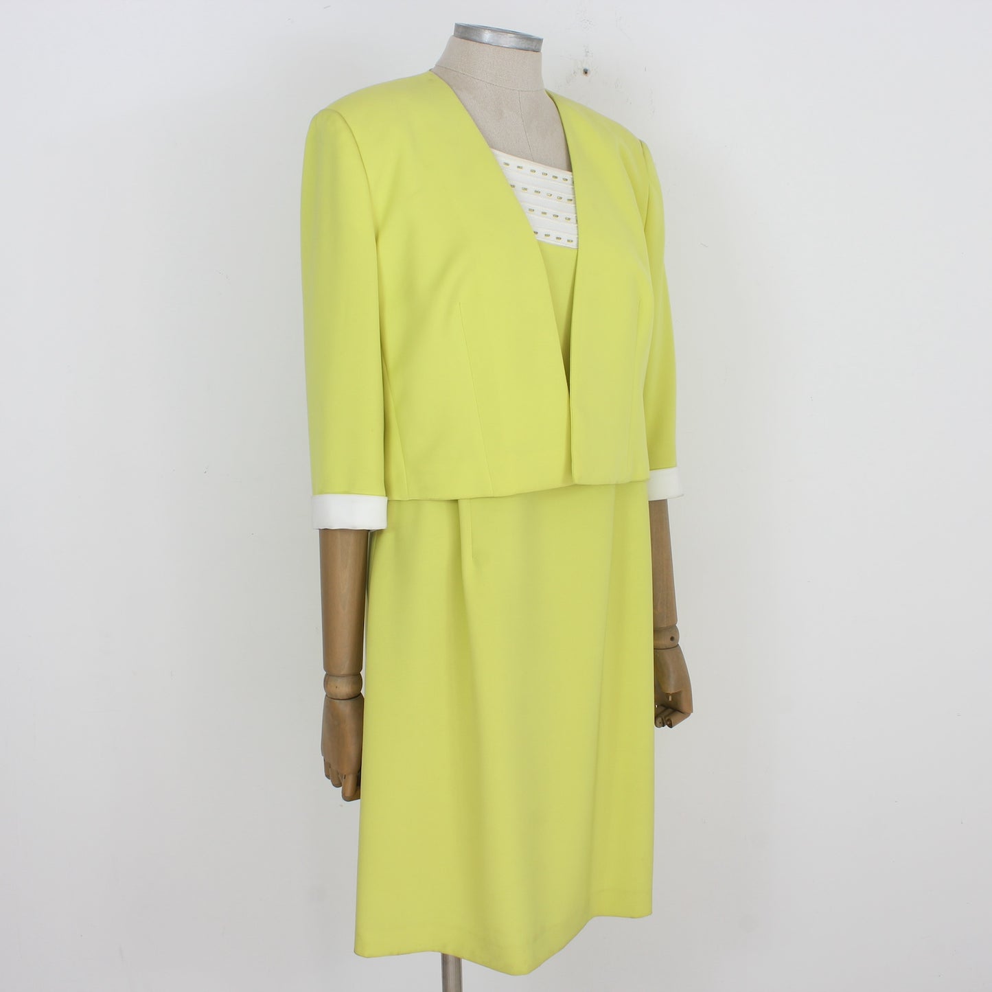 Mario Pucci Cecconi Green Elegant Suit Dress Vintage 1990s