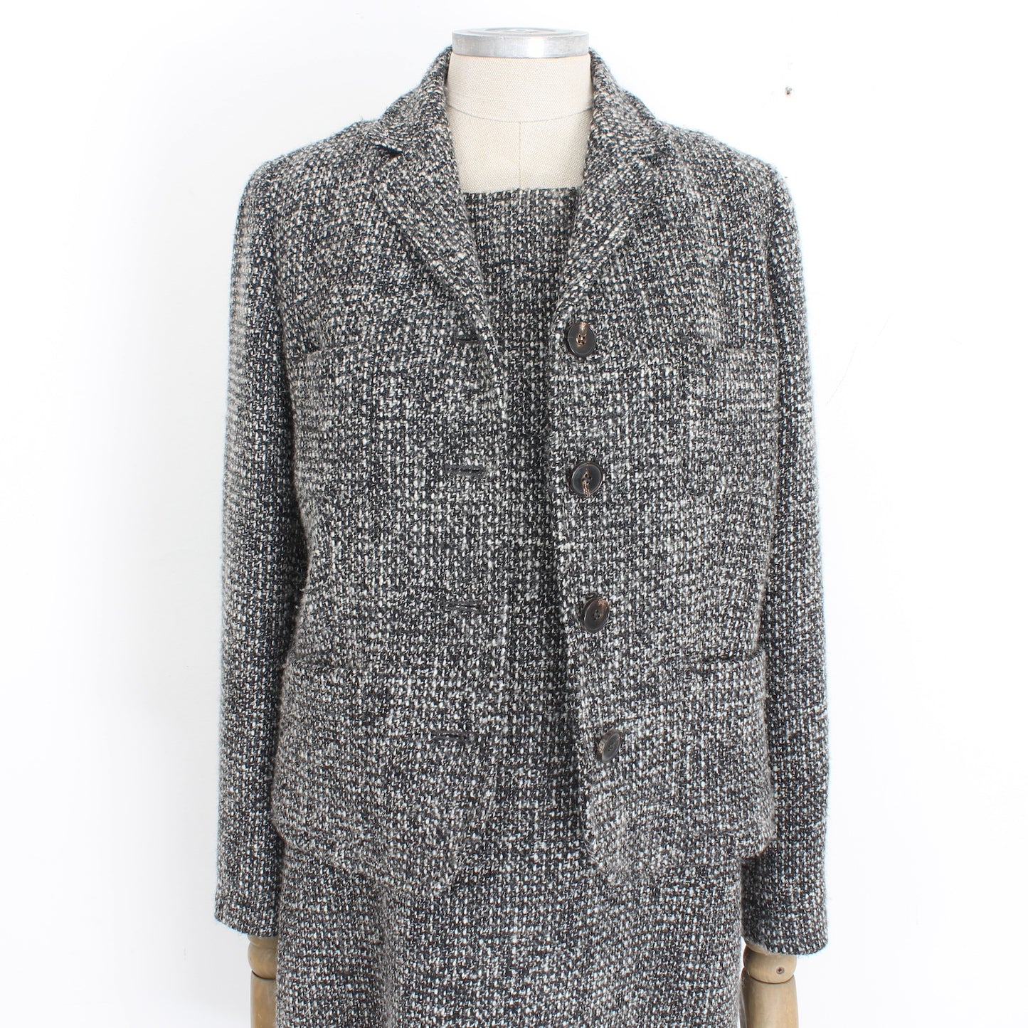 Max Mara Gray Dress Suit Jacket Vintage