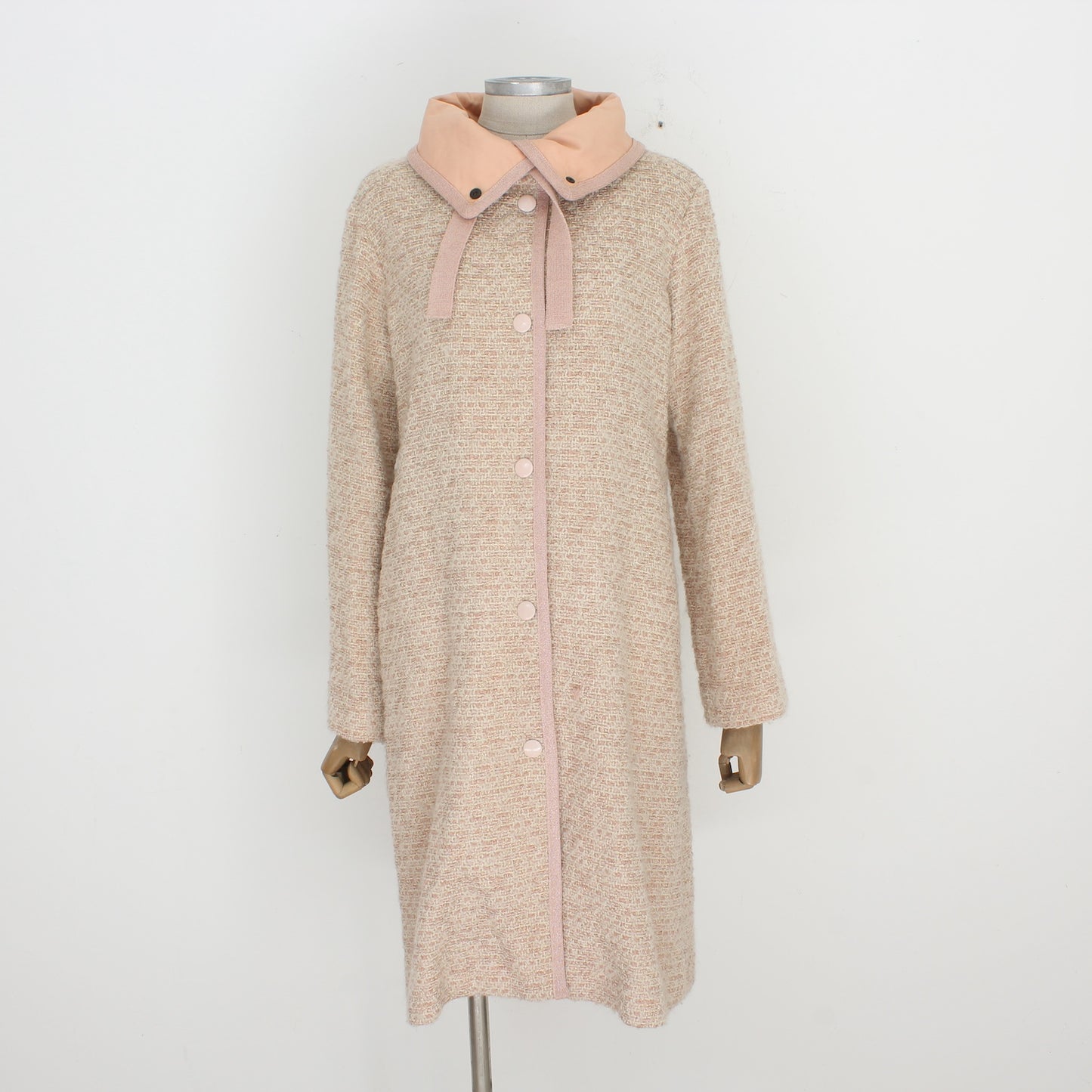 Missoni Beige Wool Boucle Coat Vintage