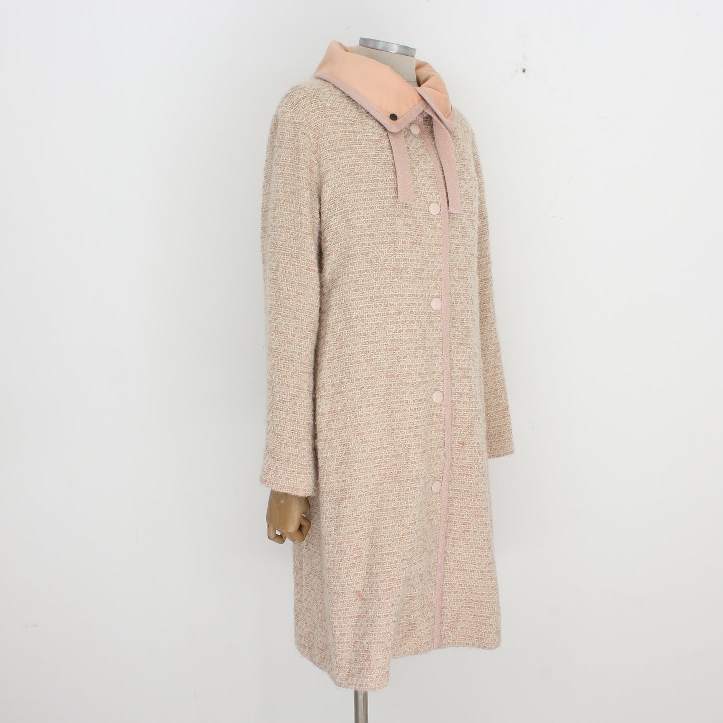 Missoni Beige Wool Boucle Coat Vintage