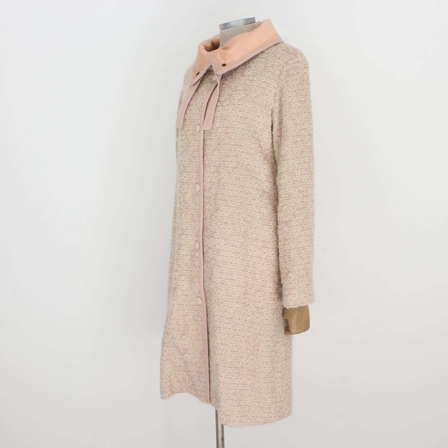 Missoni Beige Wool Boucle Coat Vintage