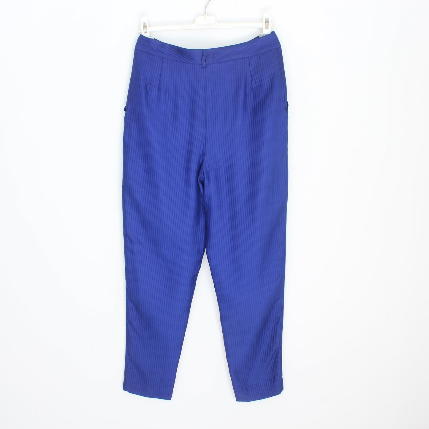 Pancaldi Blue Silk Classic Trousers Vintage 90s