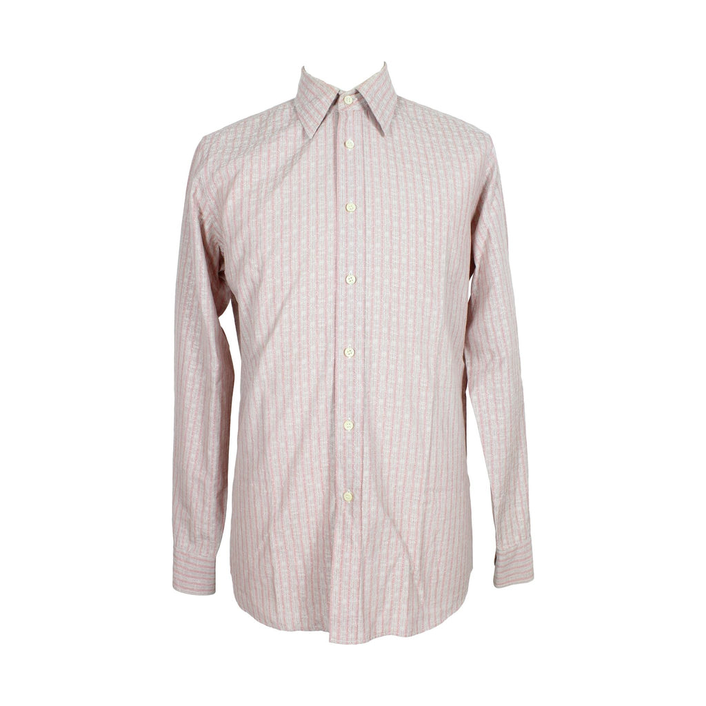 Prada Pink Gray Pinstripe Shirt Vintage 2000s