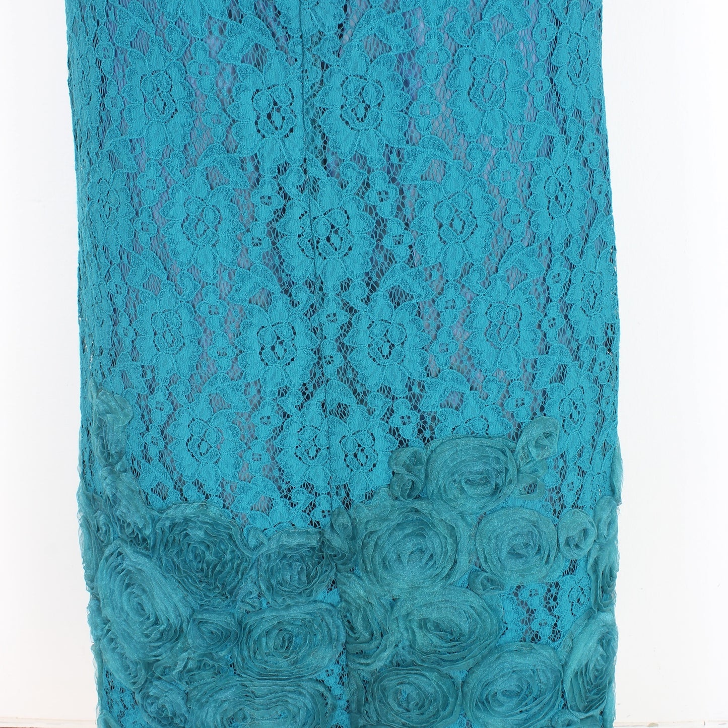 Romeo Gigli Green Lace Floral Evening Long Skirt