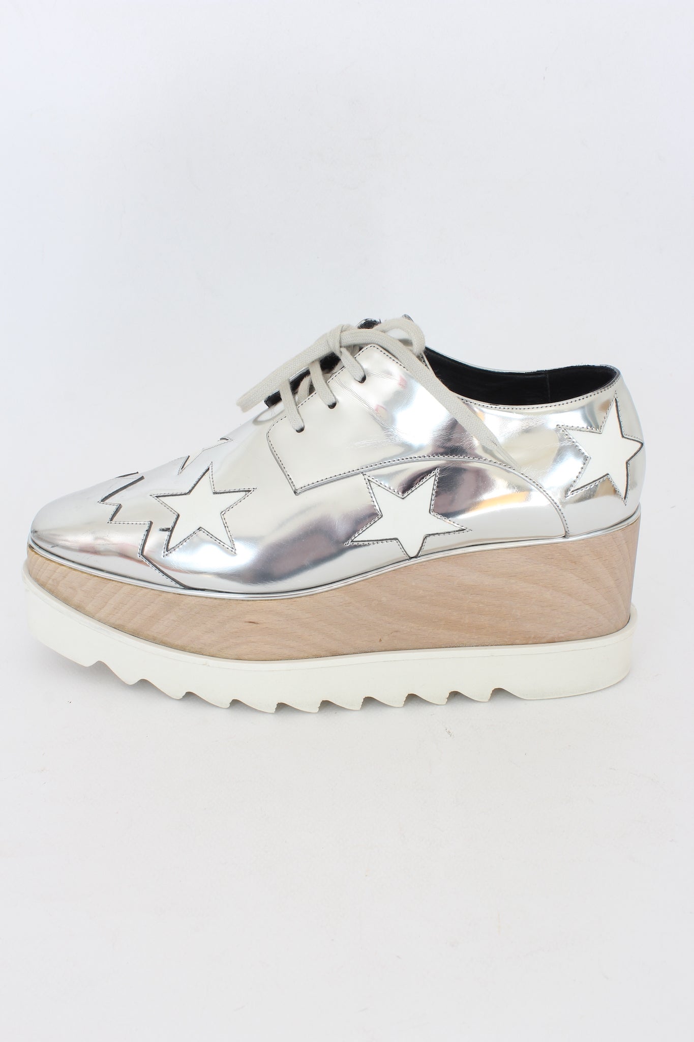 Stella McCartney Silver Leather Star Elyse Shoes 2020s | Dedè Couture