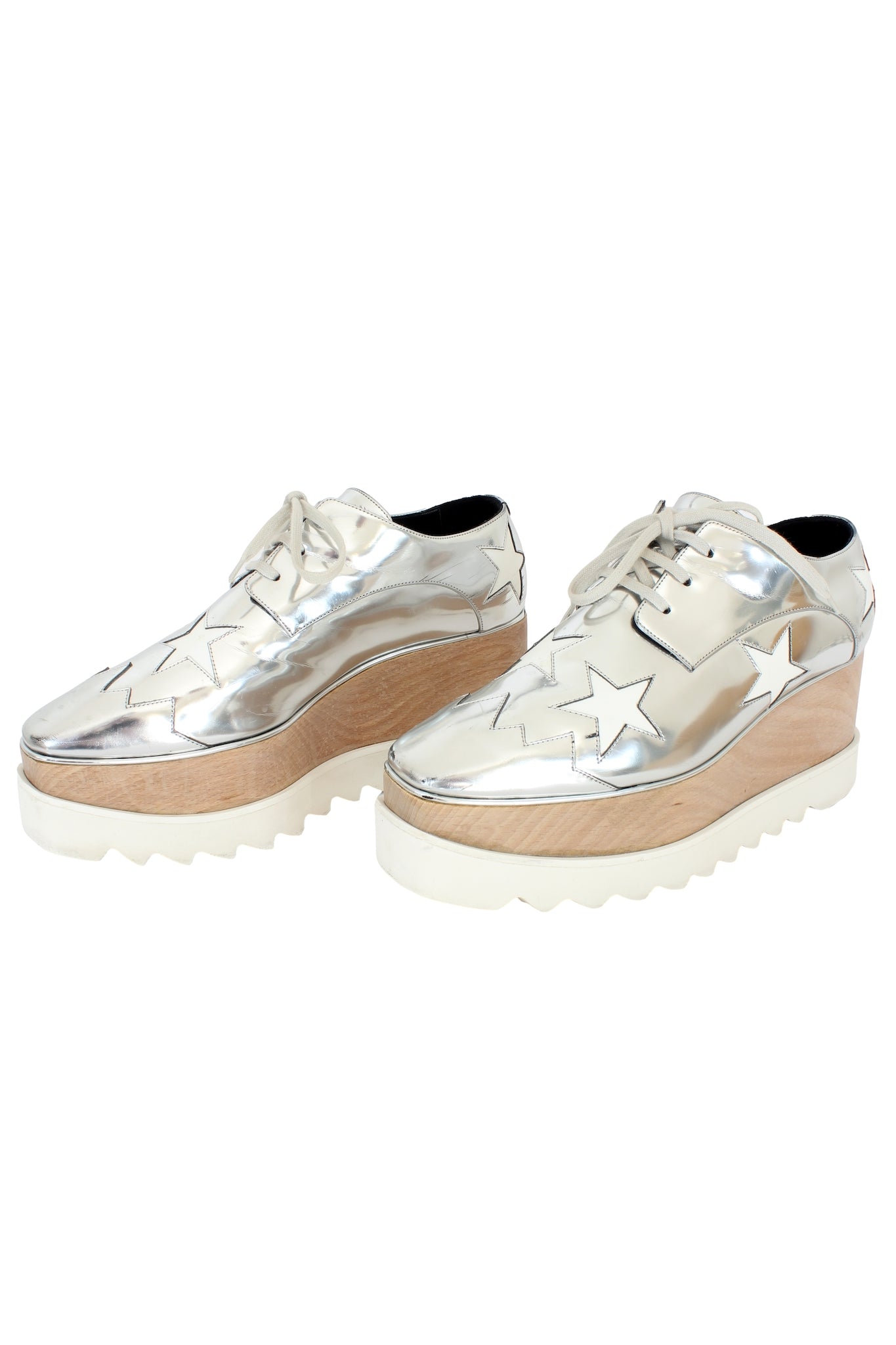 Stella McCartney Silver Leather Star Elyse Shoes 2020s | Dedè Couture