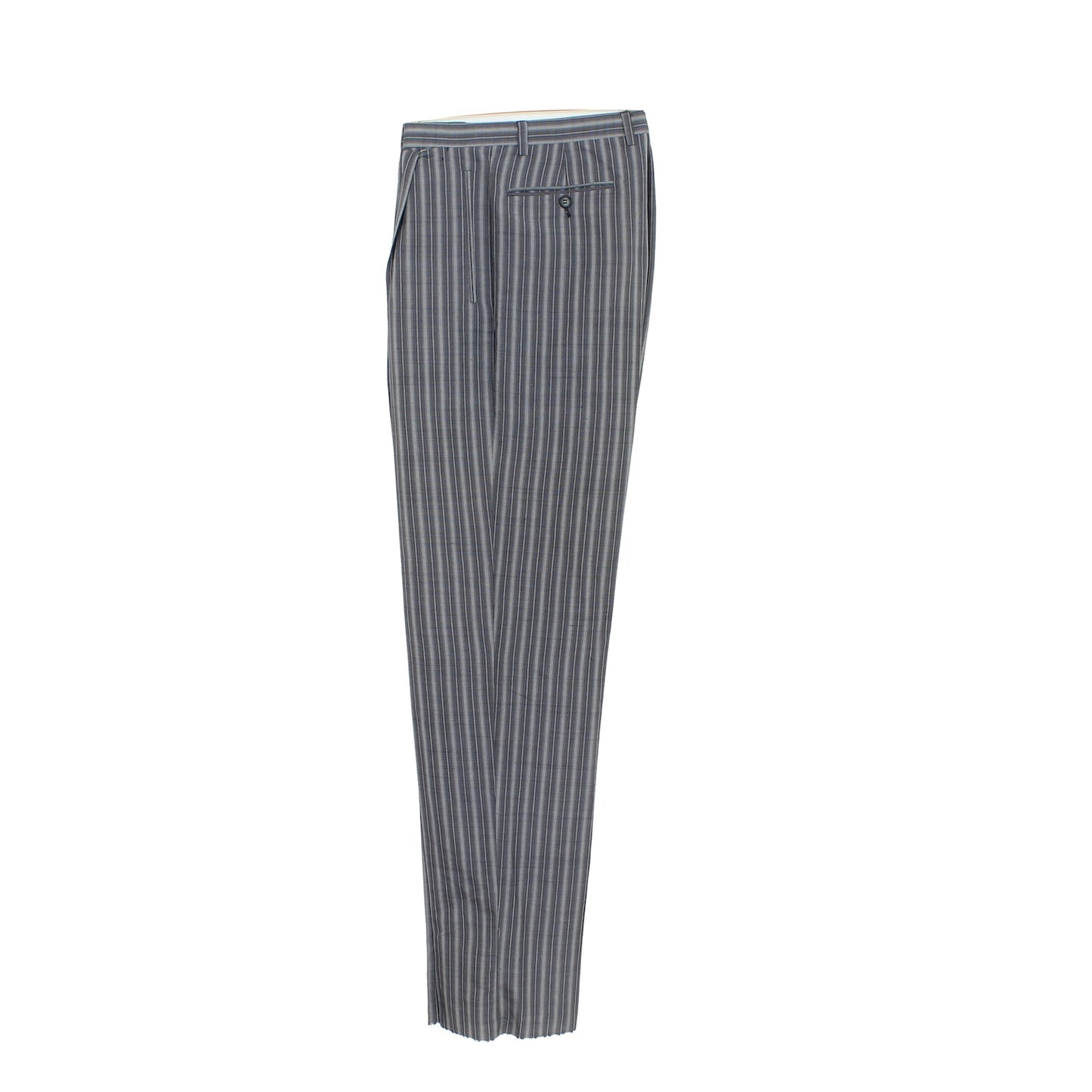 Ungaro Gray Cotton Classic Pinstripe Pants Vintage 90s