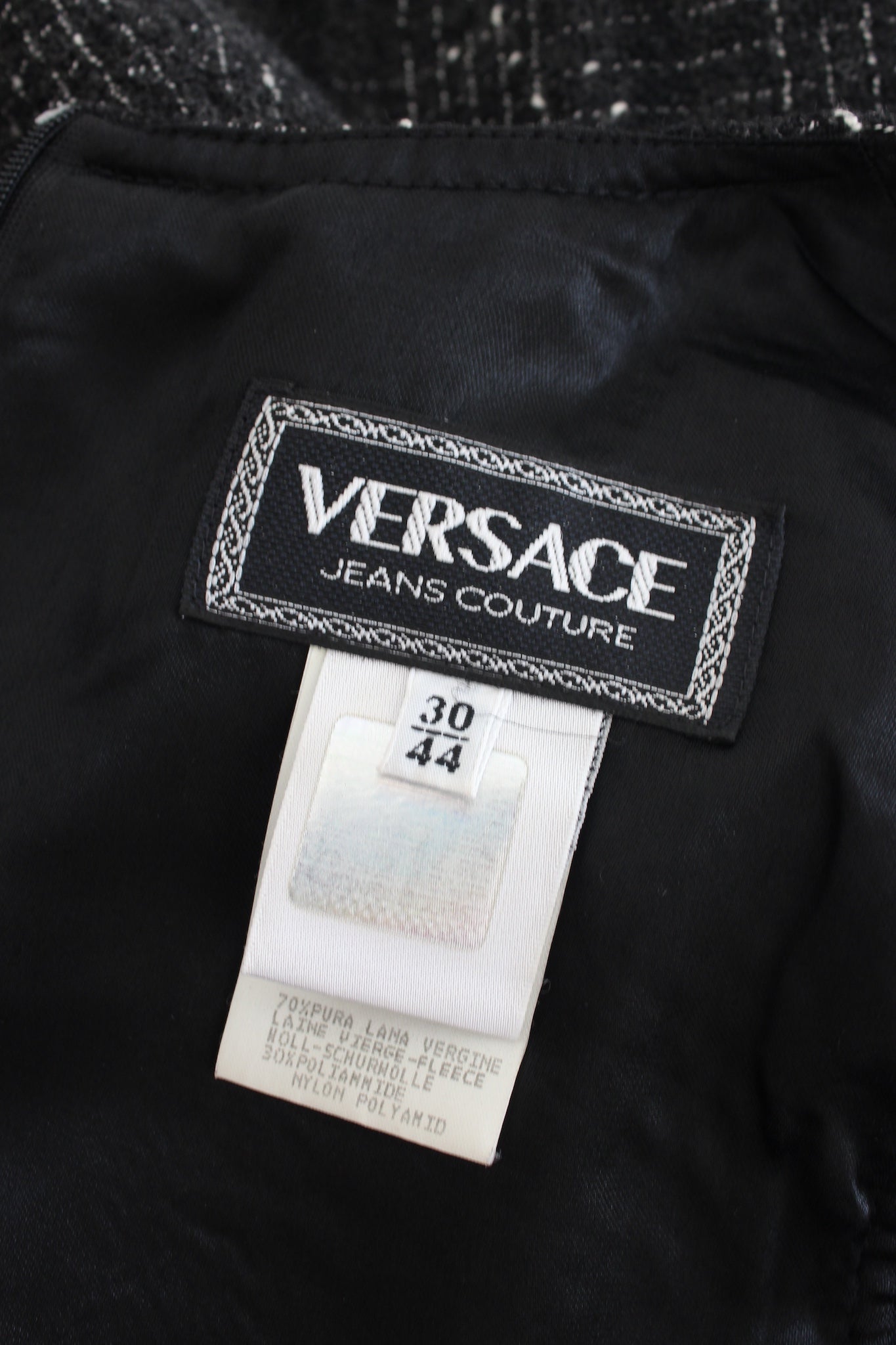 Versace Gray Wool Sheath Dress Vintage 1990s | Dedè Couture