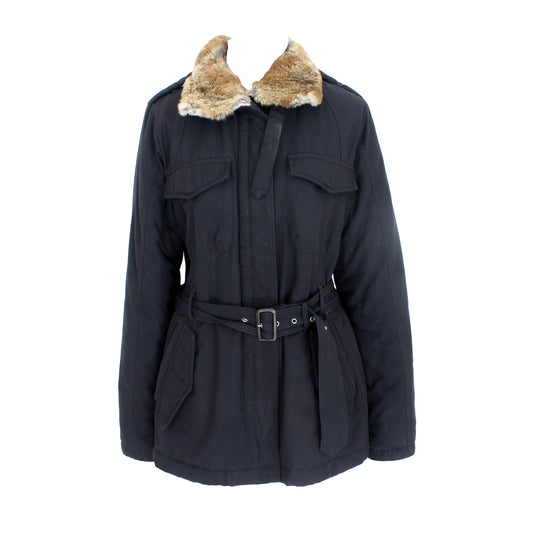 Woolrich Cappotto Corto Trench Nero Thermolite