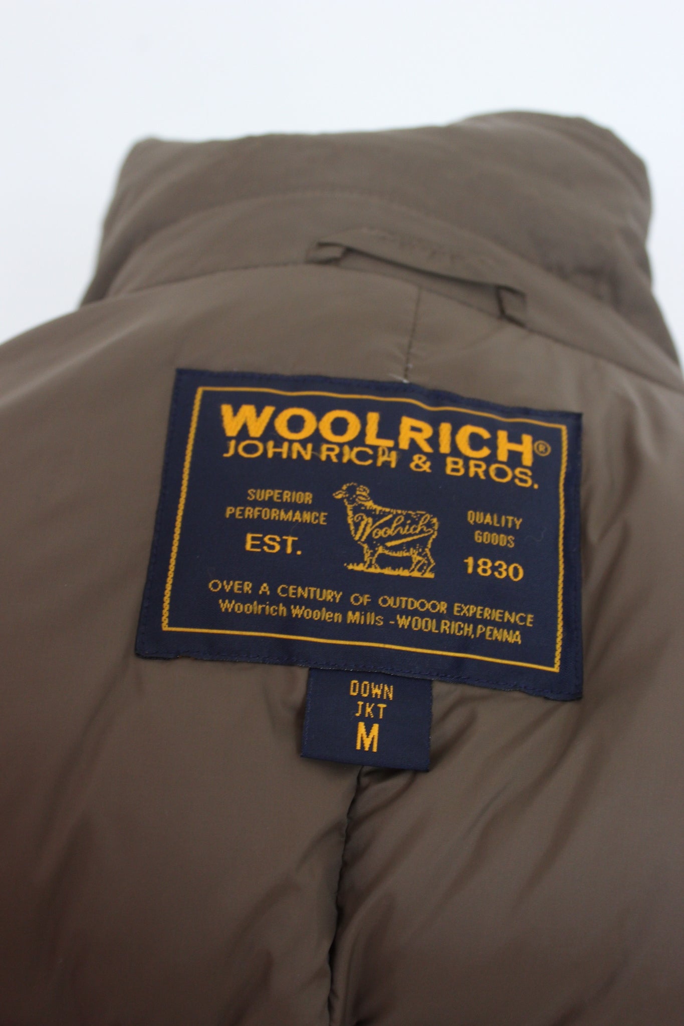 Woolrich Brown Goose Down Jacket 2000s Dede Couture