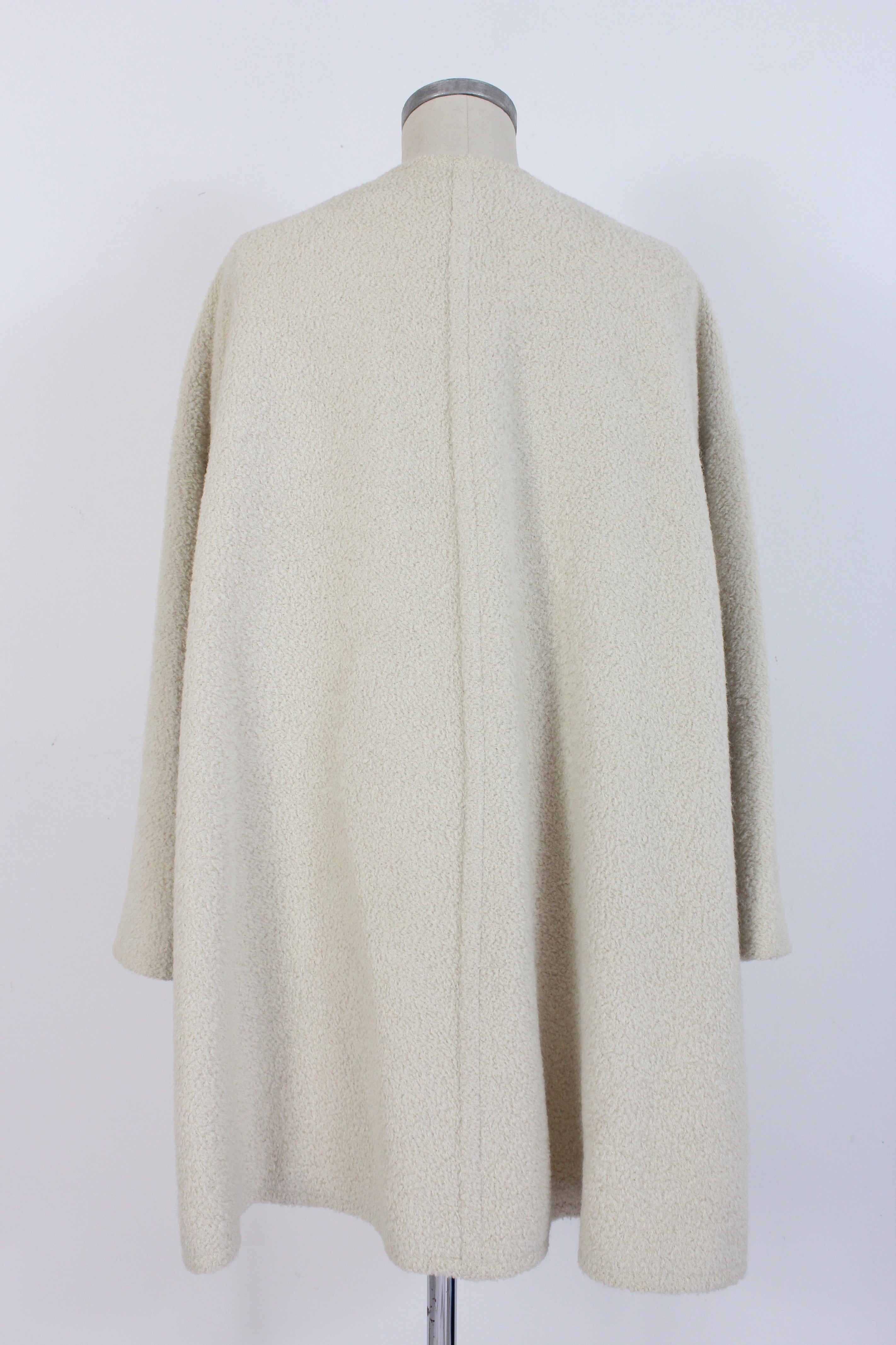 Genny Vintage Alpaca Wool Boucle Beige Short Coat