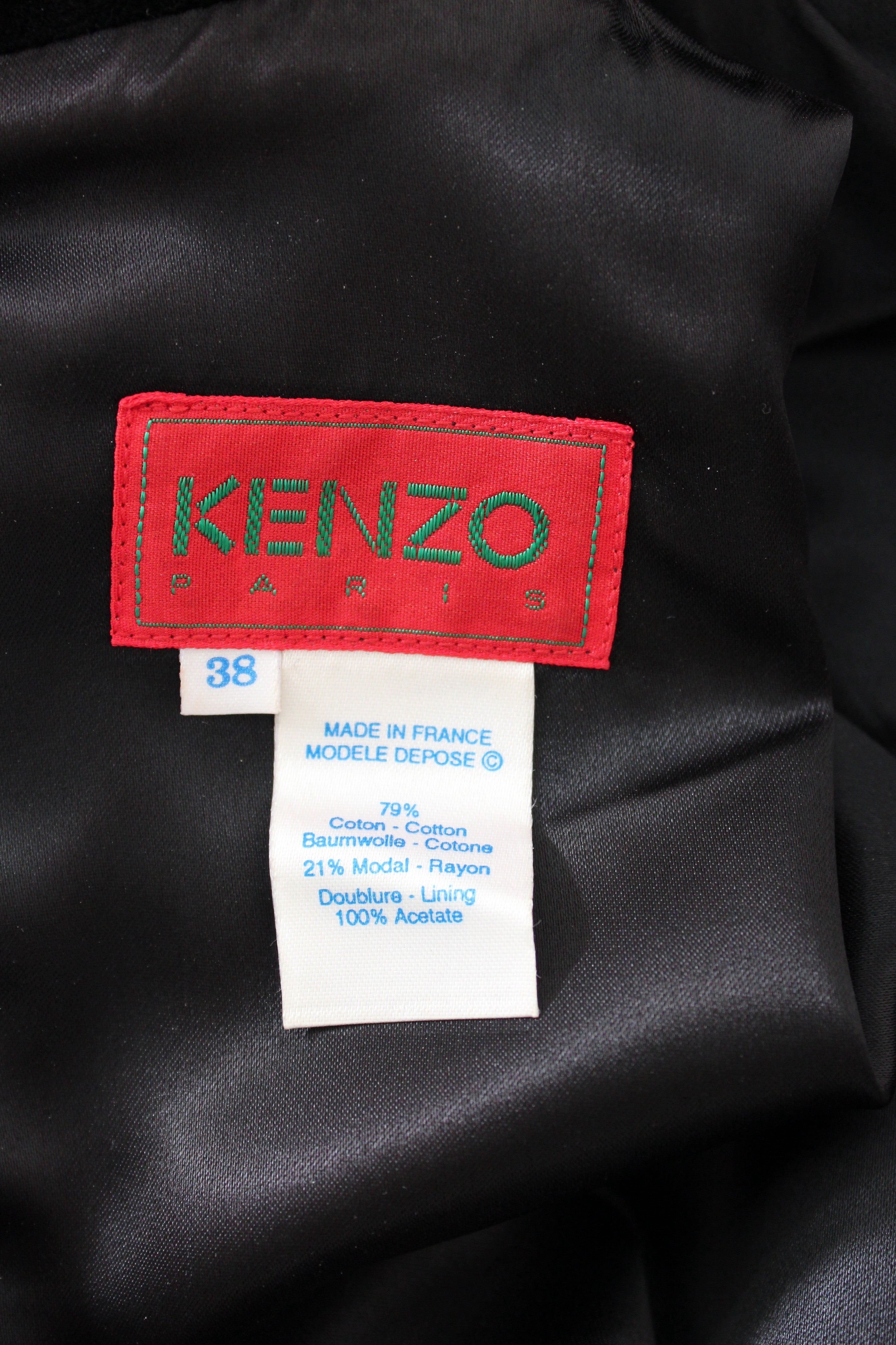 Kenzo Vintage Black Sheath Evening Dress - Dedè Couture