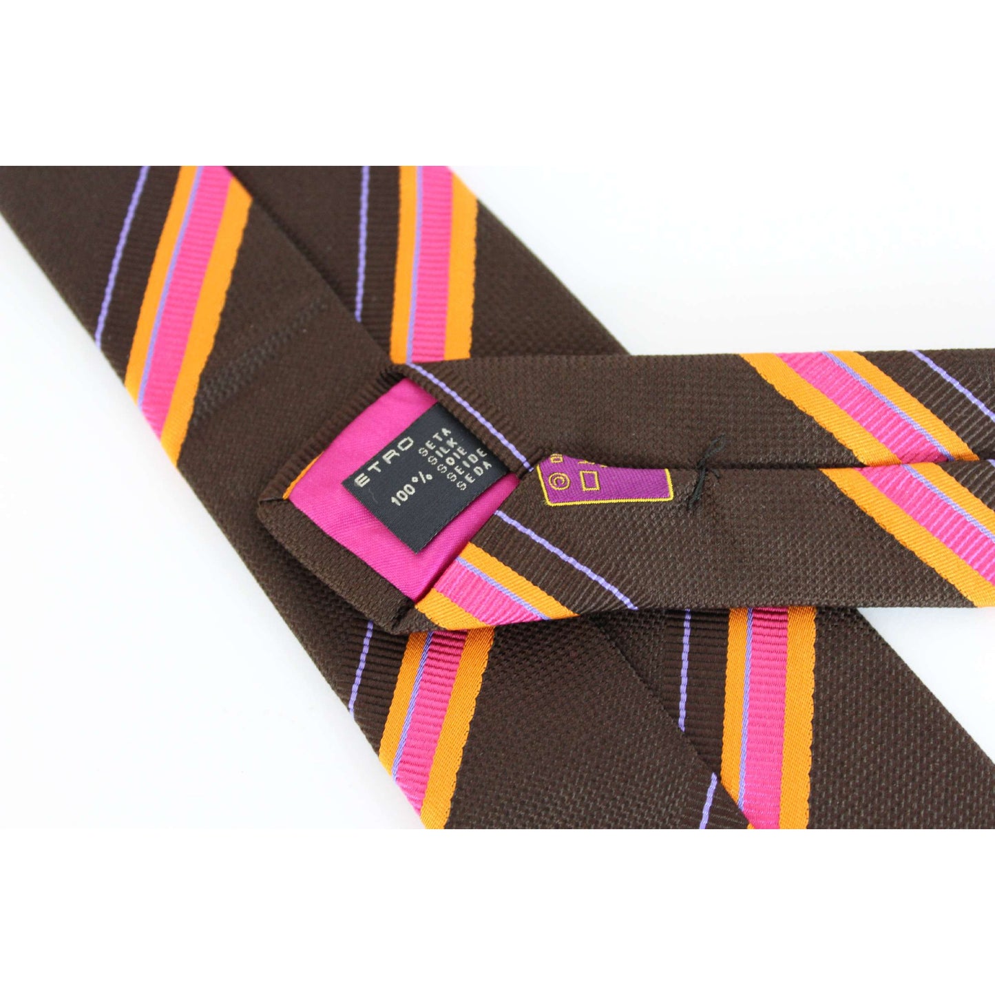 Etro Brown Vintage Silk Tie